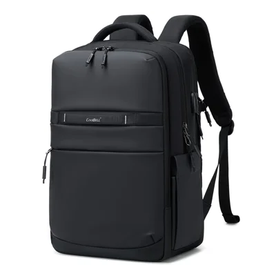 COOLBELL CB-8316 15,6 inch Laptoprugzak voor Heren Business / Reistas voor Korte Trips Dagtas met Bescherming tegen Regen - Zwart