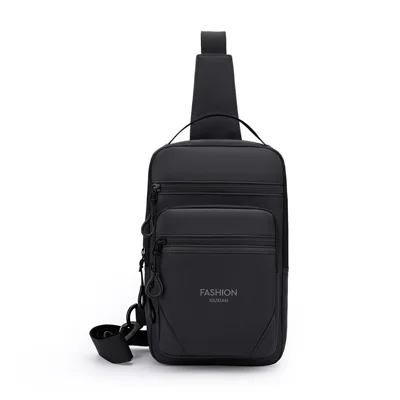 WEIXIER WD72503 Мужская сумка-бумажник Многофункциональная сумка через плечо Водонепроницаемая сумка большой емкости для путешествий на открытом воздухе - Черный