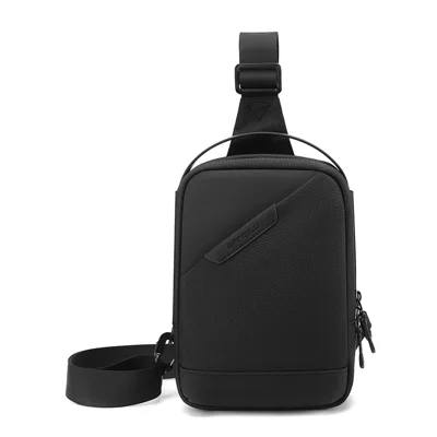 WEIXIER WD8373 Men Crossbody Bag Large Capacity Waterproof Shoulder Messenger Bag for Business Travel - Black
