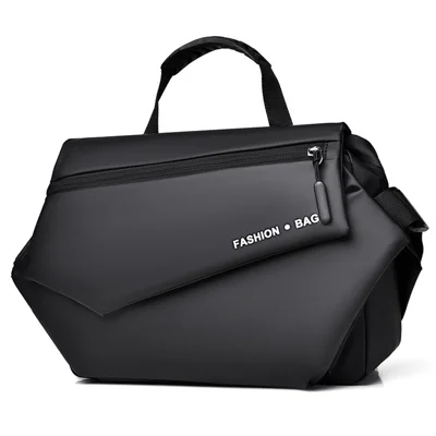 WEIXIER WD25-10 Men Shoulder Bag Large Capacity Crossbody Bag Business Casual Handbag for Office Travel - Black