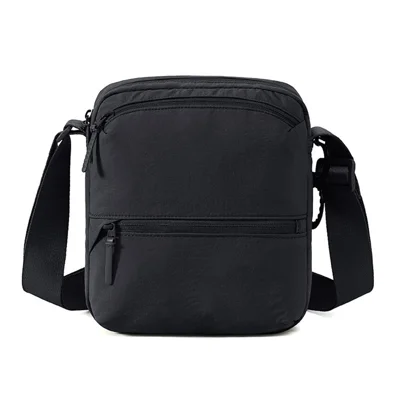 WEIXIER WD35135 Men's Crossbody Bag Waterproof Nylon Sling Bag Multi-Pocket Shoulder Bag for Travel Commute - Black