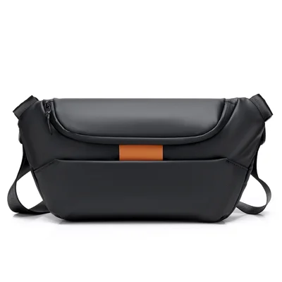 WEIXIER WD5018 Herren Umhängetasche Wasserdichte Schultertasche Multifunktion Brusttasche für Outdoor Reisen - Schwarz