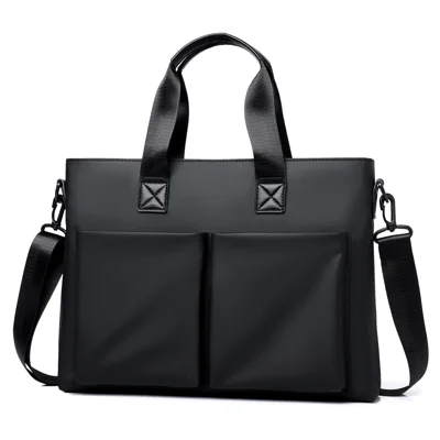 WEIXIER WD5669 Business Briefcase for Men 14 Inch Laptop Bag Water Resistant Computer Bag with Shoulder Strap - Black
