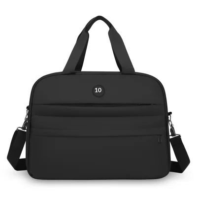 WEIXIER WD4268 Maletín de Negocios para Hombre Bolso Grande para Computadora Portátil de 15.6 Pulgadas Bolso de Viaje con Separación Húmedo y Seco - Negro