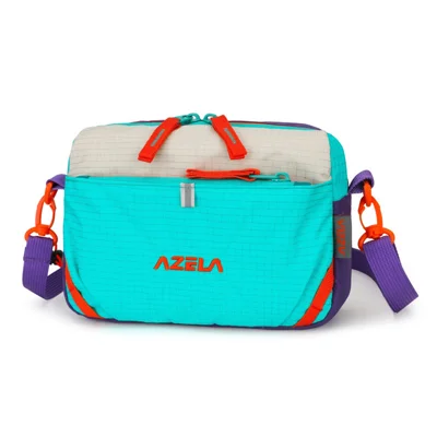 AZELA A1416 Lightweight Shoulder Bag Waterproof Oxford Fabric Crossbody Bag for Outdoor Sports Hiking Cycling - Lake Blue