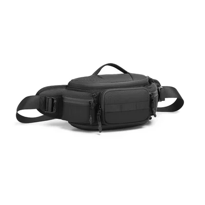 EURCOOL EC25111 Грудная сумка из ткани оксфорд Дышащая пластина Водоотталкивающая наплечная сумка для велосипедных прогулок, поездок на работу, активного отдыха - Черный