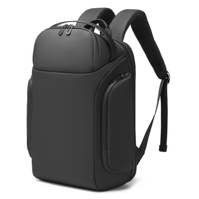 EURCOOL EC-25-0017 16 Zoll Laptop-Rucksack großer Wasserabweisender Oxford-Stoff Schultertasche für Geschäft, Reise und Pendeln – Schwarz