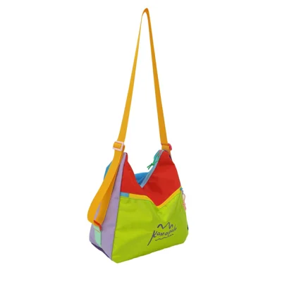 22602 Bolso de Hombro con Bloques de Color Estimulantes Bolso Cruzado Ligero de Tela Oxford Impermeable para Viaje y Exterior - Amarillo