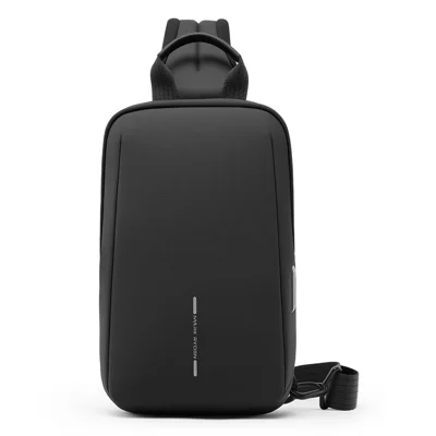 MARK RYDEN MR737 Sac banane de 4L avec ports de chargement USB+Type-C, grande capacité, pour rangement iPad, idéal pour l'extérieur et les déplacements - Noir
