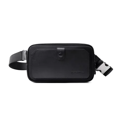 MARK RYDEN MR392 Sac banane 2,0 L en tissu oxford résistant à l'eau pour voyage et trajet - Noir
