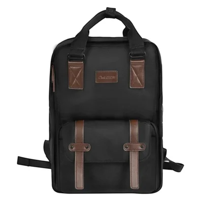 CWATCUN SLR Camera Shoulder Bag 15.6-inch Laptop Backpack with Tote Liner Bag - Black