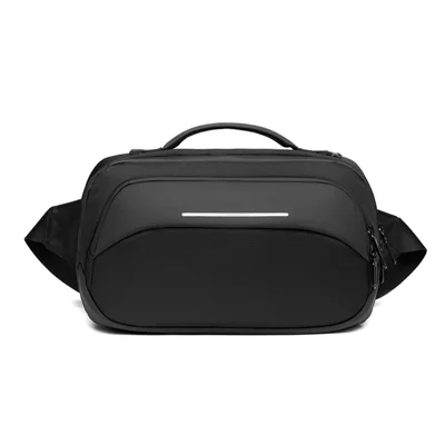 Ozuko 9551 Crossbody -umhängetasche Casual Business Lightweight Chest -tasche Für Taktische Reisearbeit - Schwarz