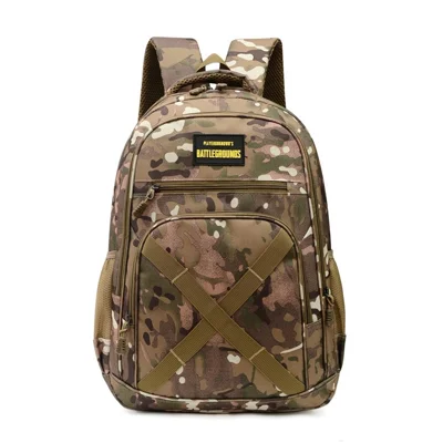 Men Women Camouflage Casual Travel Nylon Backpack Large Capacity Dual Shoulders Bag - Camouflage