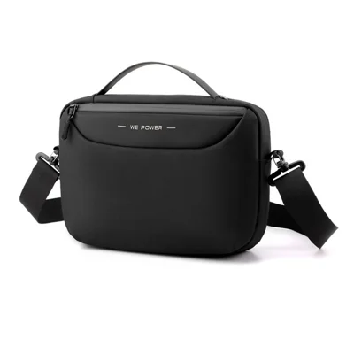 WEPOWER 2116# Tamaño L Bolso de Hombro Cruzado Impermeable de Nailon para Hombres - Negro