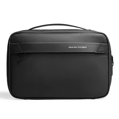 MARK RYDEN MR86 PU+Oxford Cloth Portable Travel Toiletry Carrying Bag - Black