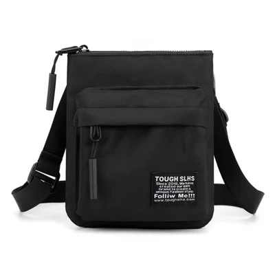 TOUGH SLHS 8801# Stylish Single Shoulder Bag Nylon Men Crossbody Bag - Black