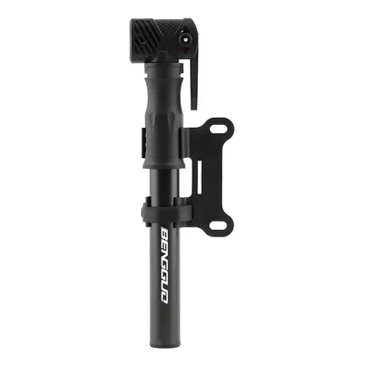 BENGGUO BG-1630 Aluminum Alloy Bike Pump Portable Multi-Function Dual Head Inflator for Presta/Schrader Valves Cycling Accessory - Black