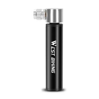 WEST BIKING YP0711076 Мини-насос для велосипеда 120PSI Портативный воздушный насос с вентилем Presta и Schrader для велоспорта - Черный