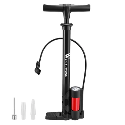 WEST BIKING YP0711214 Bike Pump 160 PSI High Pressure Universal Valve T-Handle for Bicycle Motorcycle Basketball - Black