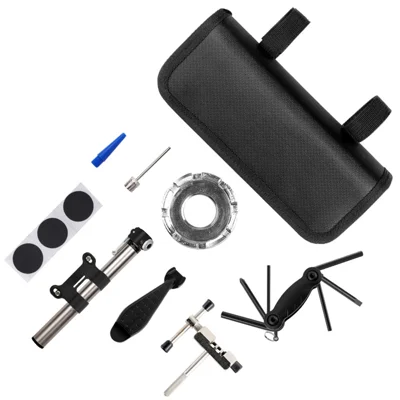 WEST BIKING MTB Mountain Fahrrad Luftpumpe Reifenreparatur Reifenpatch Schraubenschlüssel Werkzeugsatz