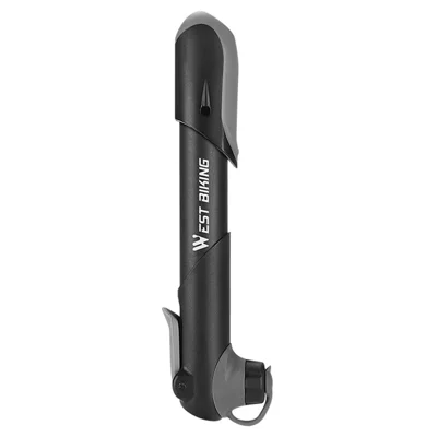 WEST BIKING YP0711156 Portable 100PSI High Pressure Hand Pump Mini Lightweight Tire Inflator Pump for Cycling
