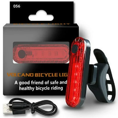 Bicycle Tail Light USB Rechargeable High Brightness Night Riding Warning Light with 4 Lighting Modes - Red
