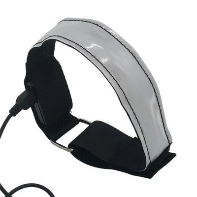 Rechargeable LED Armband Outdoor Sports Night Running Safety LED Light Arm Band - White