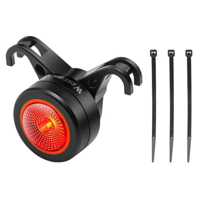 WEST BIKING Mountain Road Bike Safety Warning Lamp Smart Brake Sensing Tail Light for Bicycle - Seat Bow