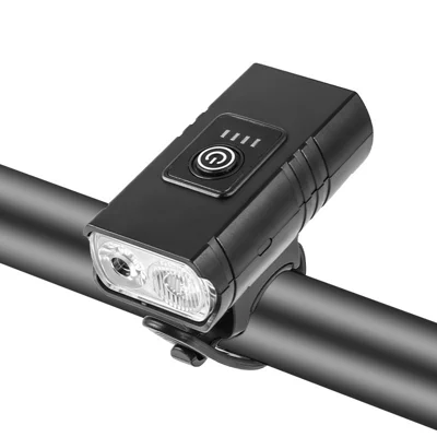 Z-03D-3 Dual XPE Bike Front Light USB Rechargeable 6 Brightness Modes IPX4 Waterproof Bicycle Headlight for Night Riding