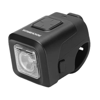 ROCKBROS SKL01 2 in 1 Electric Bike Front Light with Horn 450 Lumens 2300mAh Bicycle Headlight for Night Cycling - Black 
