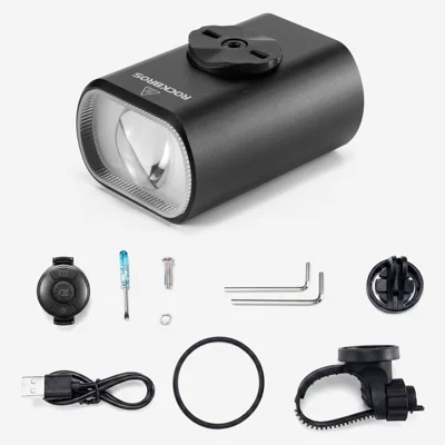 ROCKBROS M5 Bike Light 1000LM Smart Sensor IPX6 Waterproof Remote Control Cycling Front Light - Black