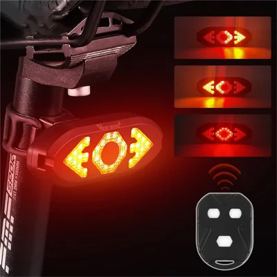 WEST BIKING USB Перезаряжаемый велосипедный задний фонарь, светодиодный свет с гудком и дистанционным управлением