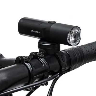 WIND&MOON M02-400 Luce anteriore per bicicletta a LED luminosa ricaricabile, impermeabile, per bicicletta, illuminazione per esterno, sicurezza, torcia