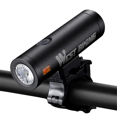 West Biking YP0701323 Super Bright LED Bike Front Light Light Rechargeable Bicycle Night Cycling Safety Lamp Torch - le Noir