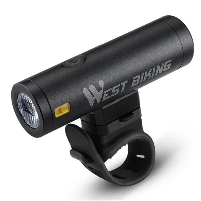 WEST BIKING YP0701332 500LM Lampe avant de vélo à LED brillante Lumière de cyclisme de nuit Torche de sécurité pour vélo - Noir