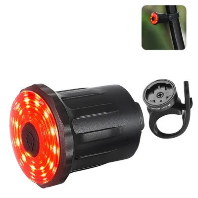 WEST BIKING YP0701317 USB Перезаряжаемый велосипедный светодиодный задний фонарь Водонепроницаемый велосипедный умный тормозной индукционный предупреждающий задний фонарь - Подседельный штырь