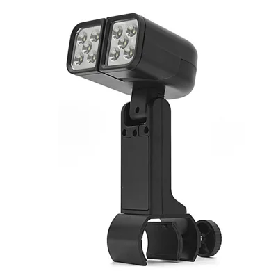 000634 Portable BBQ Grill Light Rotary Dual Head ABS Lamp for Barbecue Grilling Outdoor Camping