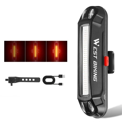 WEST BIKING YP0701354 USB Яркий светодиодный велосипедный задний фонарь, велосипедный задний свет, световой сигнал для велосипеда - T1