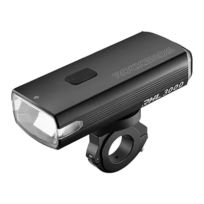 ROCKBROS RHL3000 Luce anteriore per bicicletta con fascio di luce alto e basso, modalità multiple, Faro per bicicletta, Controllo intelligente della temperatura