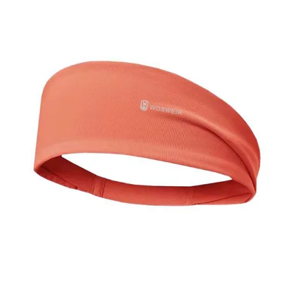 WOSWEIR HE0210 Workout Headband Hair Band Sweat-Absorbed Head Band Sweatband - Orange