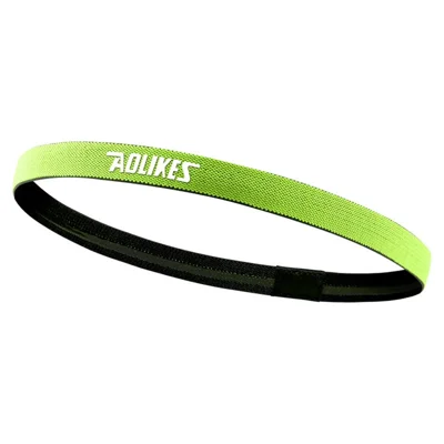 AOLIKES A-2101 Mann/Frau Rutschfeste Elastische Sporthaarbänder Workout-Haarbänder Atmungsaktive Stirnbänder - Fluoreszierendes Grün