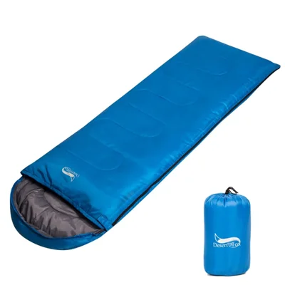 DESERT&FOX 1KG Sobre Mochila de Camping Bolsa de Dormir Exterior Viaje Camping Bolsa de Dormir Ligera - Azul