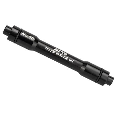 ZTTO Bicycle Wheel Fork Axle Aluminum Alloy Quick Release Thru Axle Skewer Adapter - 15x100 to 9mm QR Black