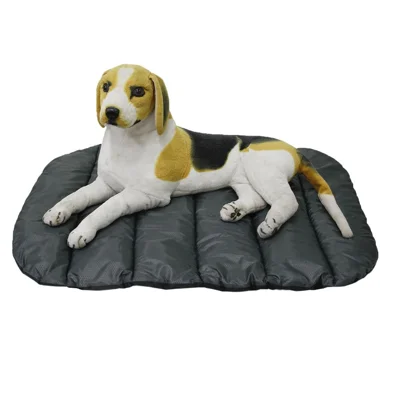 110x76cm Waterproof Dog Camping Sleeping Bag Polyester Pet Bed Mat with Storage Bag - Grey