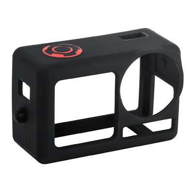 STARTRC For DJI Osmo Action 5 Pro Silicone Frame Sports Camera Protective Case with Lens Cover - Black