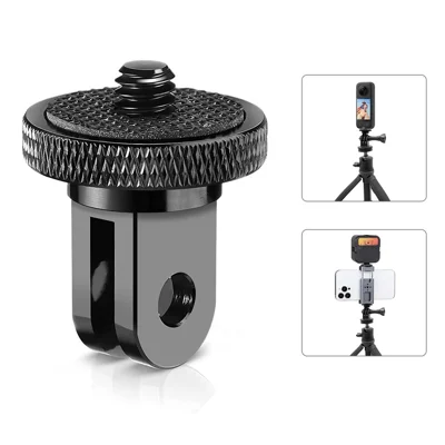 PULUZ PU705B For GoPro / Insta360 Action Camera Adapter 1 / 4 Inch Thread Aluminum Alloy Mount
