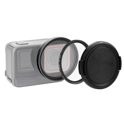 PULUZ PU969B For Insta360 Ace Pro Action Camera Lens Filter Ring Adapter with UV Filter + Lens Cap