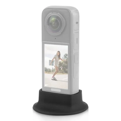PULUZ PU943B For Insta360 X4 Silicone Base Anti-Slip Desktop Stand Camera Mount Protective Holder