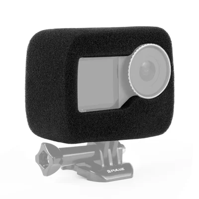 PULUZ PU987B pour DJI Osmo Action 5 Pro / 4 / 3 Housse en mousse haute densité anti-bruit du vent et résistante aux rayures