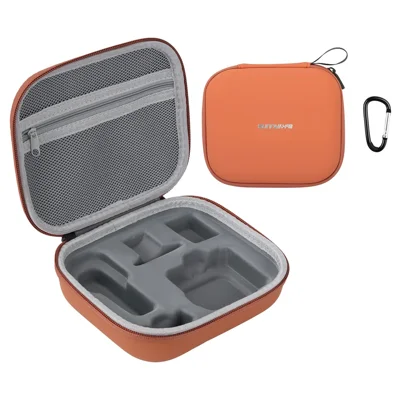 SUNNYLIFE ON-B0102 For DJI Osmo Nano Standard Kit Case Portable Leather EVA Storage Bag with Carabiner - Orange